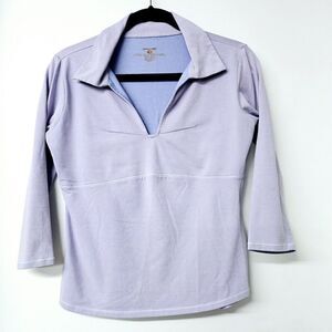 Vintage Patagonia Rhythm Rare Lilac Long Sleeve Collard Women Shirt Top (S)